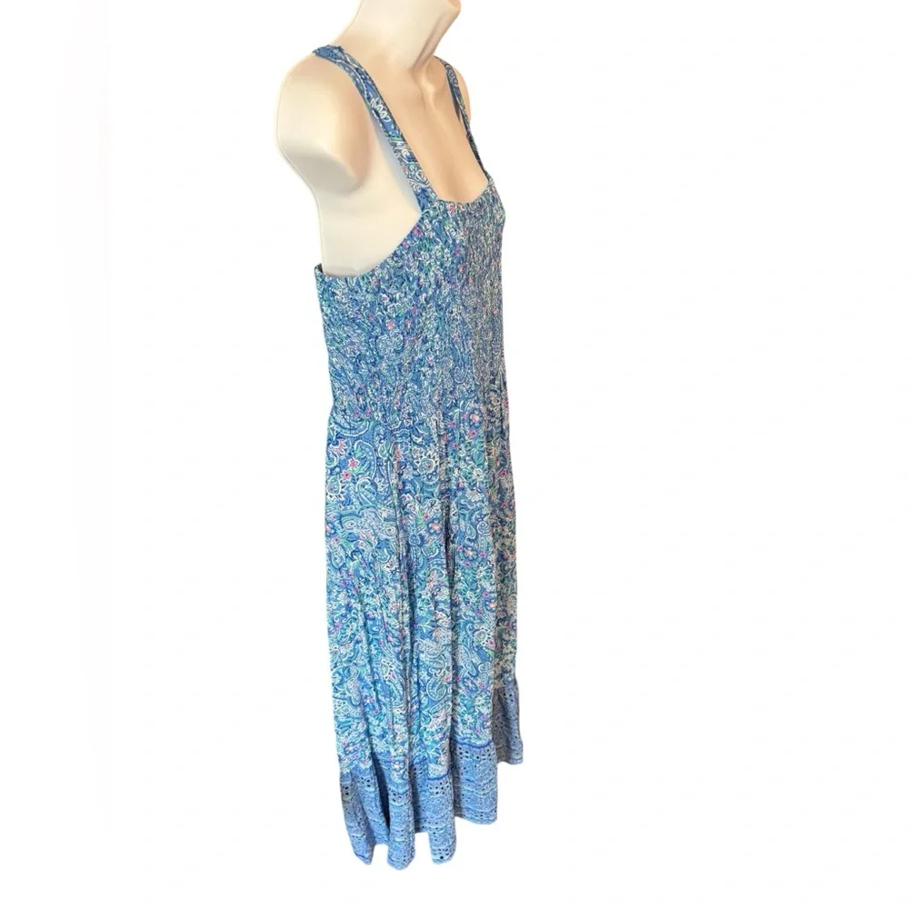 Chic Blue Floral Maxi Dress - Picture 2 of 9